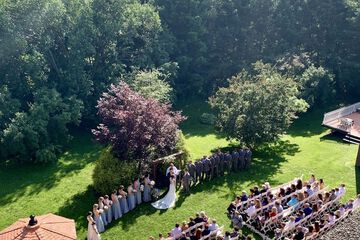 Outdoor wedding area