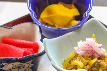 #Meal example: Appetizers that change with the seasons. Homemade, of course!