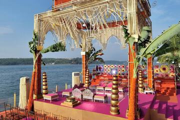 Outdoor wedding area