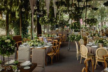 Outdoor banquet area