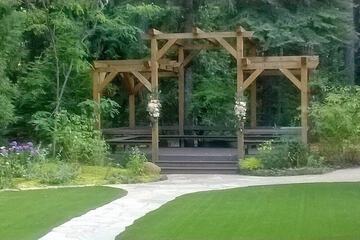 Outdoor wedding area