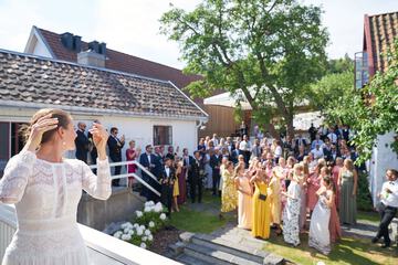 Outdoor wedding area