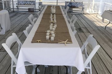Outdoor banquet area