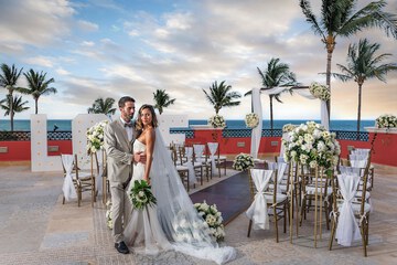 Outdoor wedding area