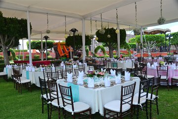 Outdoor banquet area