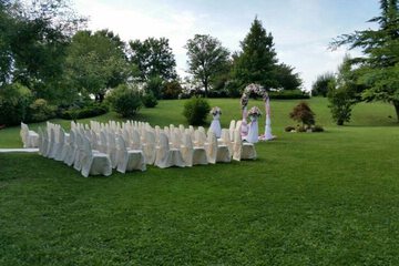 Outdoor wedding area