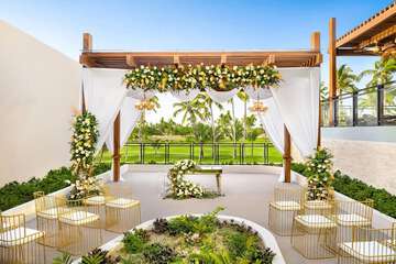 Outdoor wedding area