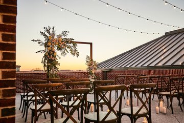 Outdoor wedding area