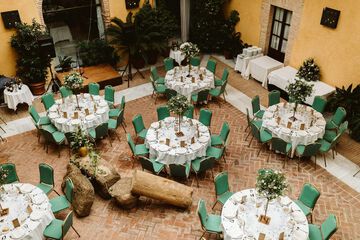 Outdoor wedding area