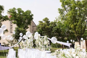 Outdoor wedding area