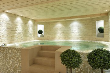 Indoor spa tub