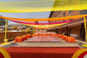 Outdoor wedding area