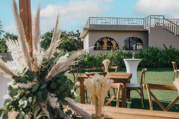 Outdoor wedding area