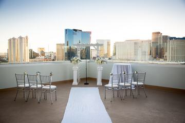 Outdoor wedding area