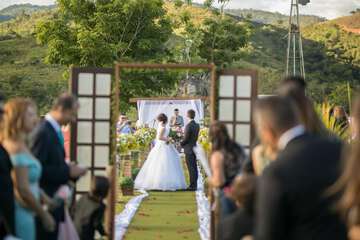 Outdoor wedding area