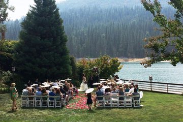 Outdoor wedding area