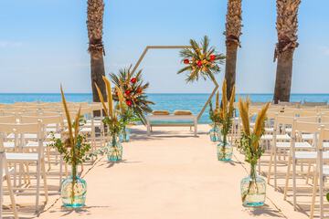Outdoor banquet area