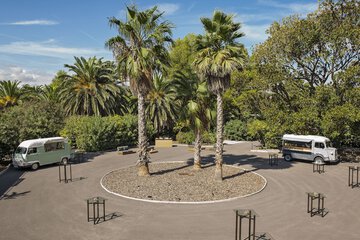 Outdoor banquet area