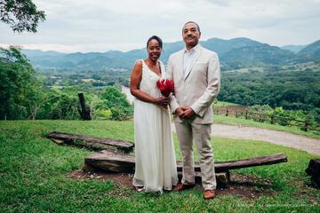 Outdoor wedding area