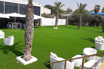 Outdoor banquet area
