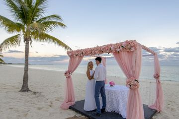 Outdoor wedding area