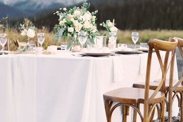 Outdoor wedding area