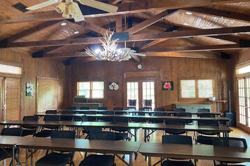 Outdoor banquet area