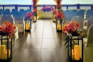 Outdoor wedding area