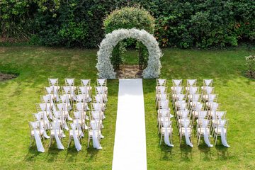 Outdoor wedding area