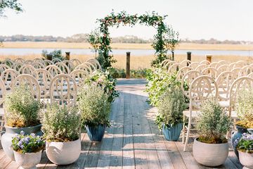 Outdoor wedding area