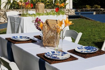 Outdoor wedding area