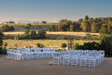 Outdoor wedding area