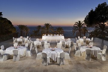 Outdoor wedding area