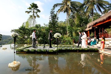 Outdoor wedding area