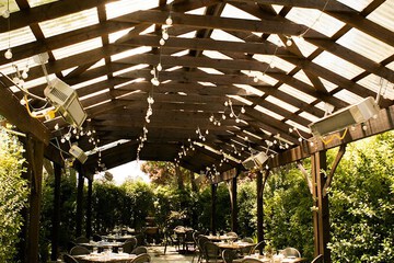 Outdoor banquet area