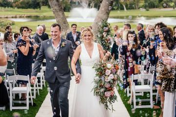 Outdoor wedding area