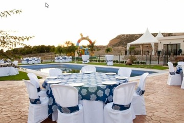 Outdoor banquet area