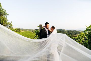 Outdoor wedding area