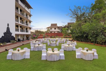 Outdoor banquet area