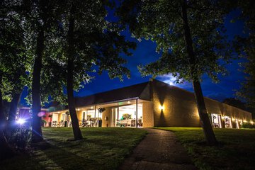 Outdoor banquet area