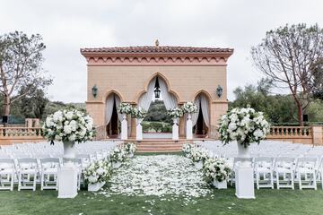 Outdoor wedding area