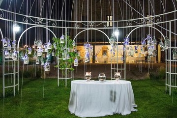 Outdoor wedding area