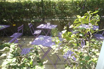 Outdoor banquet area