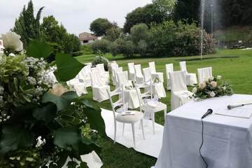 Outdoor wedding area