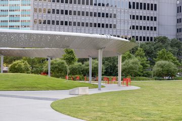Outdoor banquet area