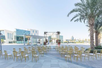 Outdoor wedding area