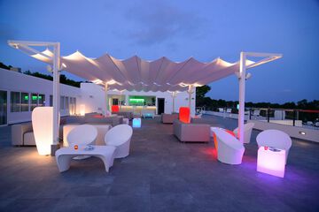 Outdoor banquet area