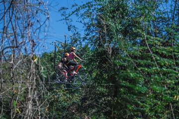Ziplining