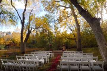 Outdoor wedding area