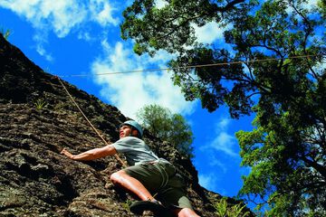 Outdoor rock climbing